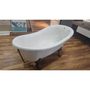 VASCA LIBERTY FIMAR CON PIEDI E COLONNA OTTONE ANTICATO - Imagen 1 de 5