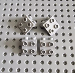 LEGO convertidor placa de piedra angular 4x gris claro antiguo modificado 44728 21712 A152 - Imagen 1 de 1