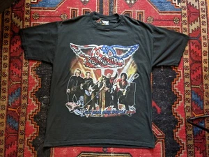 Vintage AEROSMITH T-Shirt BAND TOUR TEE 2002 Kid Rock RUN DMC Rock N Roll Metal  - Bild 1 von 5