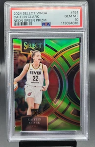 2024 Select WNBA Premier Neon Green Caitlin Clark /75 PSA 10 - Bild 1 von 2