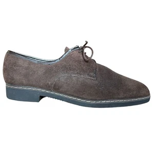 Zapatos K De Colección Hechos en Inglaterra Gamuza Cuero Marrón Oscuro Informales Derby Para Hombres EE. UU. 8 - Imagen 1 de 15