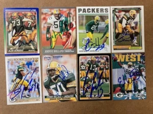 Green Bay Packers signiertes Football Karten Lot (8) 1990er mit Echtheitszertifikat - Bild 1 von 1
