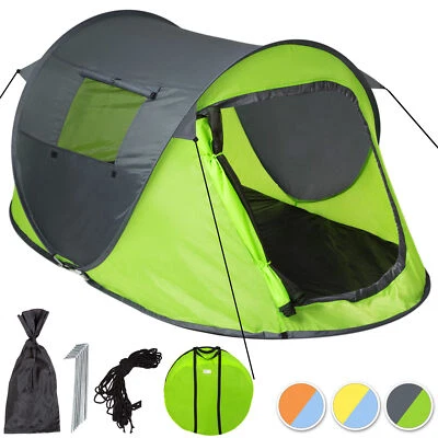 TECTAKE Wurfzelt Pop-Up Zelt Automatik Camping Strand Trekkingzelt Festival 2 Personen