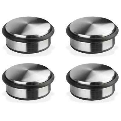 Türstopper Türpuffer Edelstahl - Design 4er Set flach Bodentürstopper Türhalter - Bild 1 von 2