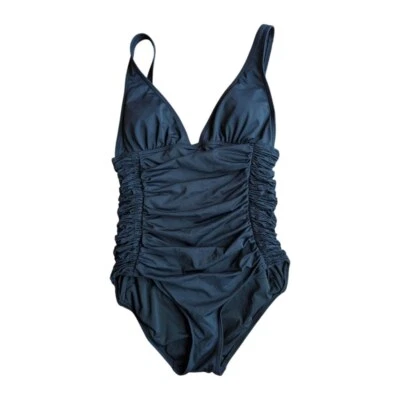 DKNY Slimming Classic Black One Piece Bathing Suit Swimwear Women's 10 Resort - Image 1 of 4