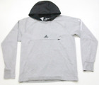 Adidas Gray Hooded Graphic Sweatshirt Long Sleeve Cotton Polyester Medium 1-331
