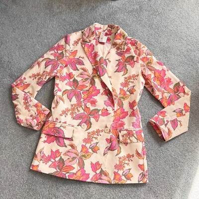 Chaqueta Blazer Dolan Anthropologie Rosa Floral Novio F*rm Rio Spring NUEVA SIN ETIQUETAS XS Foto 1 de 4