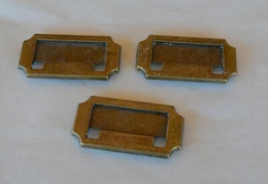 3 VTG Brass Metal Furniture Cabinet Drawer Pull Missing Drop Down Handle JB? 711 - Picture 1 of 10