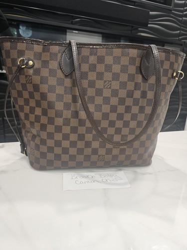 LOUIS VUITTON（LV） Borsa Louis Vuitton Neverfull MM Marrone Tela Damier Ebene
