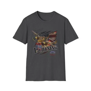 Camiseta de tripulación American Warbirds P38 Lightning unisex de triple mezcla - Imagen 1 de 16