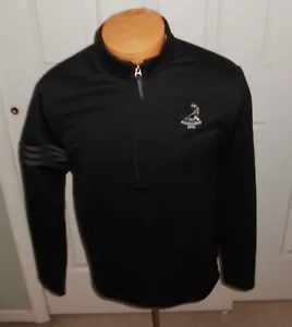 PINEHURST 1895 BY ADIDAS PUTTER BOY MENS 1/4 ZIP LS SHIRT SMALL BLACK NEW - Picture 1 of 3