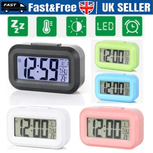 Reloj despertador digital LED para posponer cabecera 12/24 tiempo modo calendario temperatura - Imagen 1 de 29