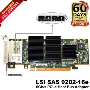 Dell LSI 9202-16E 16-Port HBA 6Gb/s PCIe 3.0 SFF-8644 SAS SATA Controller WPXP6 - Picture 1 of 6