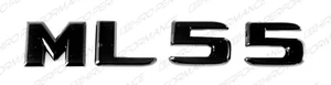 1X New Gloss Black Emblem Trunk Lid Logo Letters for Mercedes-Benz ML55 AMG W163 - Picture 1 of 4