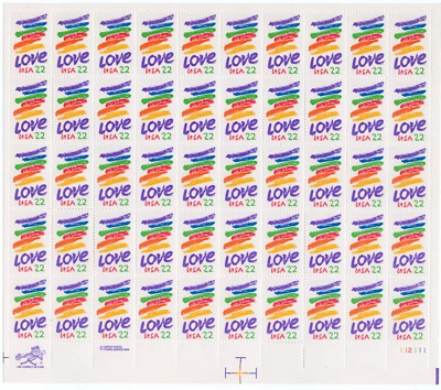 Scott #2143 Love Crayons Sheet of 50 Stamps - MNH - Image 1 of 2