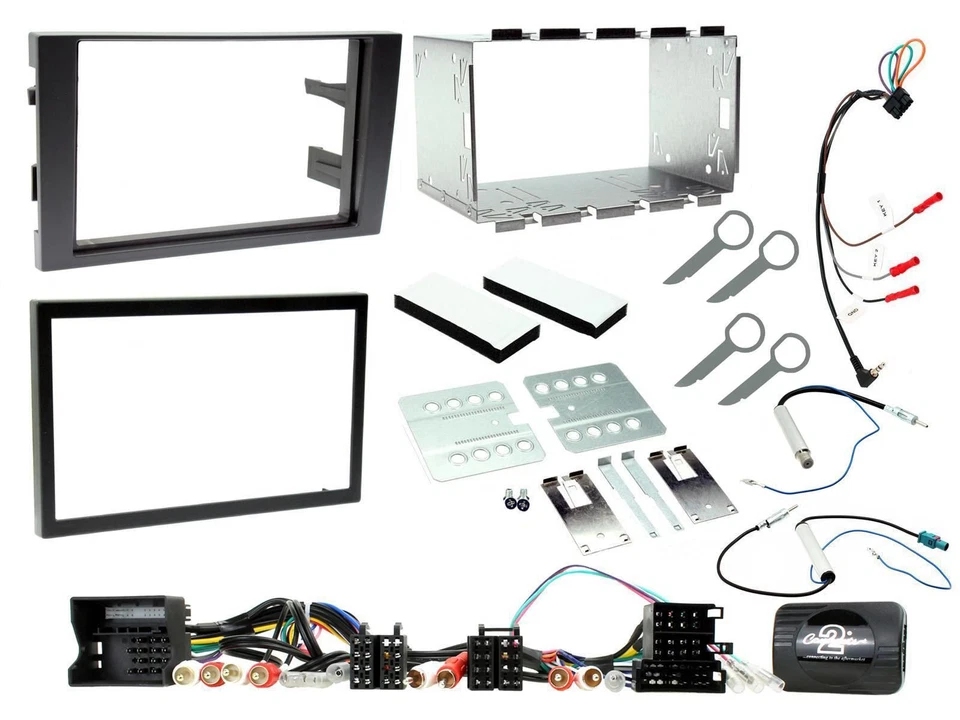 Double Din Stereo Fitting Kit + Steering Controls to fit Audi A4 2001-08 - Image 1 of 4