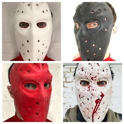 Jason Hockey Mask Latex Heat Bank Robber Halloween Friday Costume Accessory Mask - Image 1 of 4