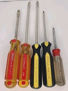 Konvolut 5 Stanley Schraubendreher Kreuzschlitz Schlitz USA - Bild 1 von 12