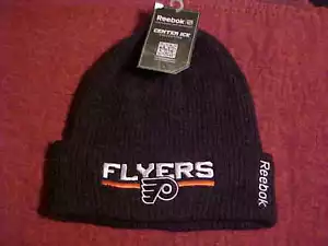 Cappello/berretto Philadelphia Flyers Reebok NHL OSFA in maglia nuovo con etichette spedizione gratuita nero - Foto 1 di 1