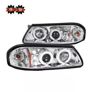 For 00-05 Chevy Impala Chrome Projector Halo Headlights w/LED DRL Upgrade Lamp - Picture 1 of 4