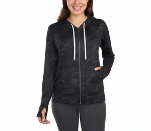 kirkland signature Ladies lightweight Full Zip Hoodie, Black, 2XL - Picture 1 of 4