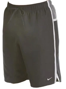Nike schwarz und grau Shorts Volley kurzer Badeanzug Herren Größe Medium neu - Bild 1 von 4