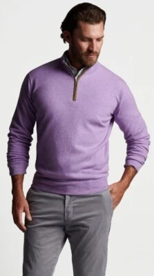 NWT Peter Millar Artisan Crafted Cashmere Flex  Sweater in Lavender Size L. $648 - Image 1 of 4