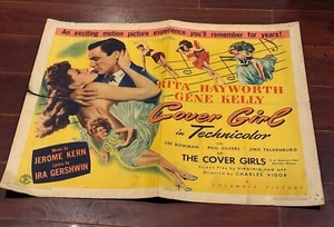 COVER GIRL RITA HAYWORTH GENE KELLEY HALF SHEET MOVIE POSTER GERSHWIN 1944 - Picture 1 of 6