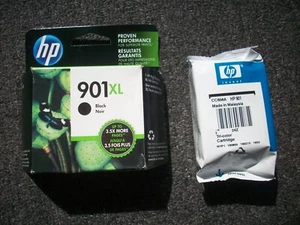Genuine HP 901XL Black + 901 Tri-Color Ink Cartridge Set New Sealed June 2020 - Picture 1 of 2