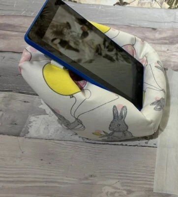 Rabbit-  iPad Mini  Kindle Tablet Nook Desktop cushion Beanbag stand holder - Image 1 of 4