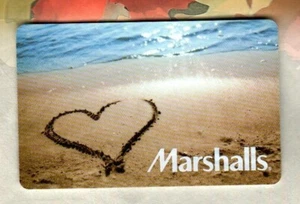 MARSHALLS Heart Draw in Beach Sand ( 2009 ) Gift Card ( $0 ) - Picture 1 of 1