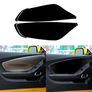 2Pcs Inner Door Panel Covers Glossy Piano Black for Chevrolet Camaro 2010-2015 - Bild 1 von 14