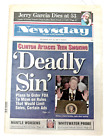 8/10/95 JERRY GARCIA DIES, Grateful Dead, Newsday Newspaper, Mickey Mantle Dying