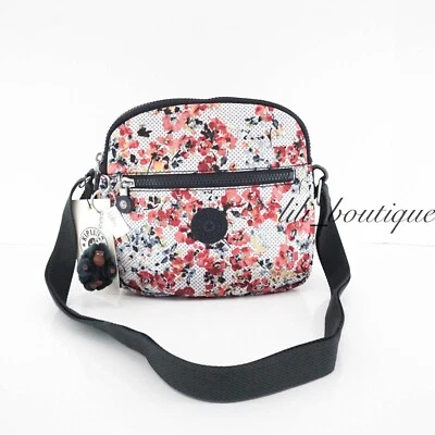 Nuevo con etiquetas Bolso Bandolera Kipling HB6468 Keefe de Hombro Doble Cremallera Nylon Flores Ocupadas Foto 1 de 4