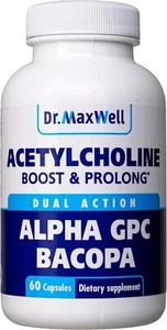 Best Acetylcholine Supplements, Dual Action: Alpha GPC Choline Boosts Acetylchol - Picture 1 of 6