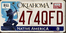 TARGA Originale USA auto OKLAHOMA Nativi Americani ARCIERE a...