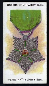 TADDY - ORDERS OF CHIVALRY - #16 PERSIA, THE LION & SUN - Picture 1 of 2