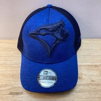 *NUEVO CON ETIQUETAS* TORONTO BLUE JAYS New Era 39THIRTY Azul MLB Gorra Ajustada Oficial (JUVENTUD) Foto 1 de 4