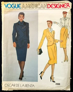 Vogue OSCAR DE LA RENTA Designer 2368 modello anni 70 GIACCA GONNA CAMICETTA (14) UCFF - Foto 1 di 9