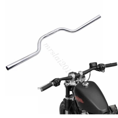 Manillar cromado de 1"" para motocicleta calle/off road Z Tracker barras de arrastre para Harley Foto 1 de 4