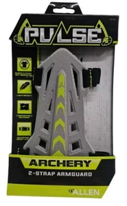 Pulse by Allen Archery 2-Strap Bow Armguard Adjustable Gray Lightweight Bow NIP - Picture 1 of 2