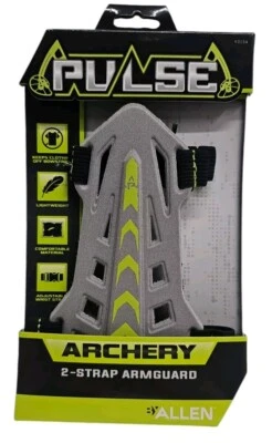 Pulse by Allen Archery 2-Strap Bow Armguard Adjustable Gray Lightweight Bow NIP - Image 1 of 2