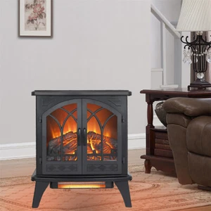 24 Inch 3D Flame Electric Infrared Quartz Fireplace Stove with Remote Control - Picture 1 of 12