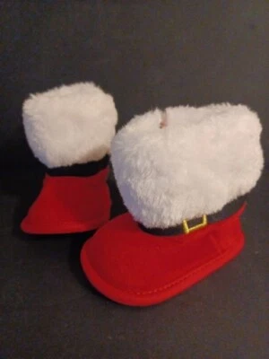NEW Little Me SANTA  Booties Size 1 - Image 1 of 2