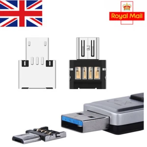 USB OTG Micro USB Male to USB 2.0 Type Female Adapter Connector For Android UK - Picture 1 of 4