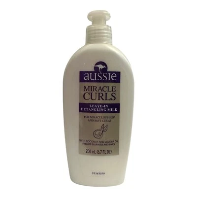 Aussie Miracle Curls Leave In Detangling Milk w/ Coconut & Jojoba Oil 6.7 oz HTF - Image 1 of 4