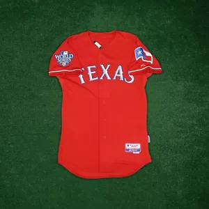 Texas Rangers 2010 Authentic On-Field World Series Cool Base Red Jersey - Picture 1 of 4