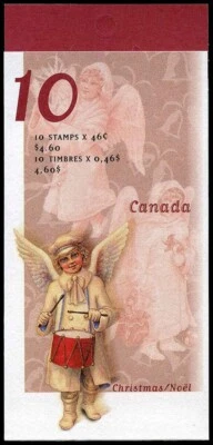 Canada Stamps -Booklet Pane of 10 -Christmas Victorian Angels #1815a (BK222) MNH - Image 1 of 2