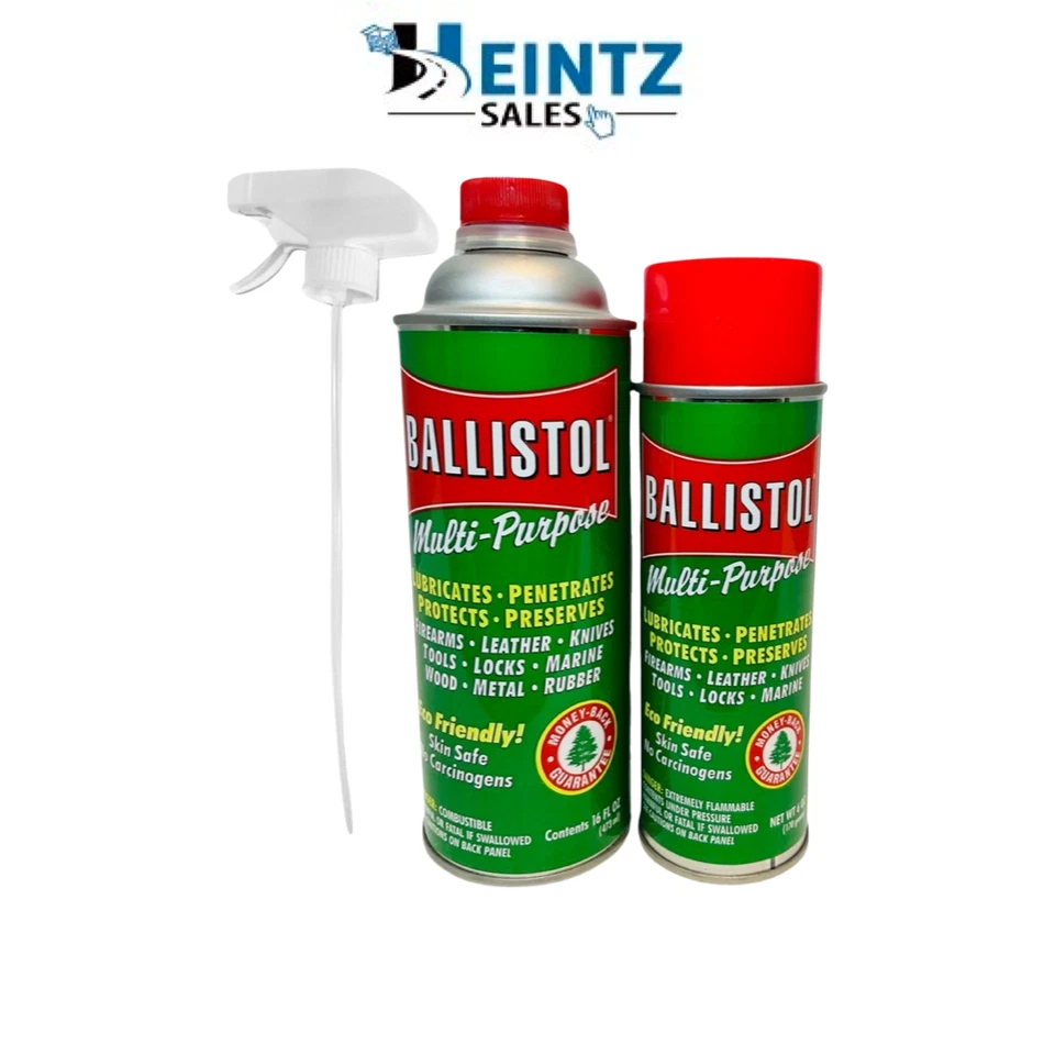 Pistola lubricante multiusos Ballistol limpiadora - lata de 16 oz y aerosol de 6 oz + gatillo Foto 1 de 1