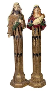 Statuina resina Giuseppe Maria Gesù 13,5” Sacra Famiglia Natività Cattedrale Finestra Sai - Foto 1 di 7
